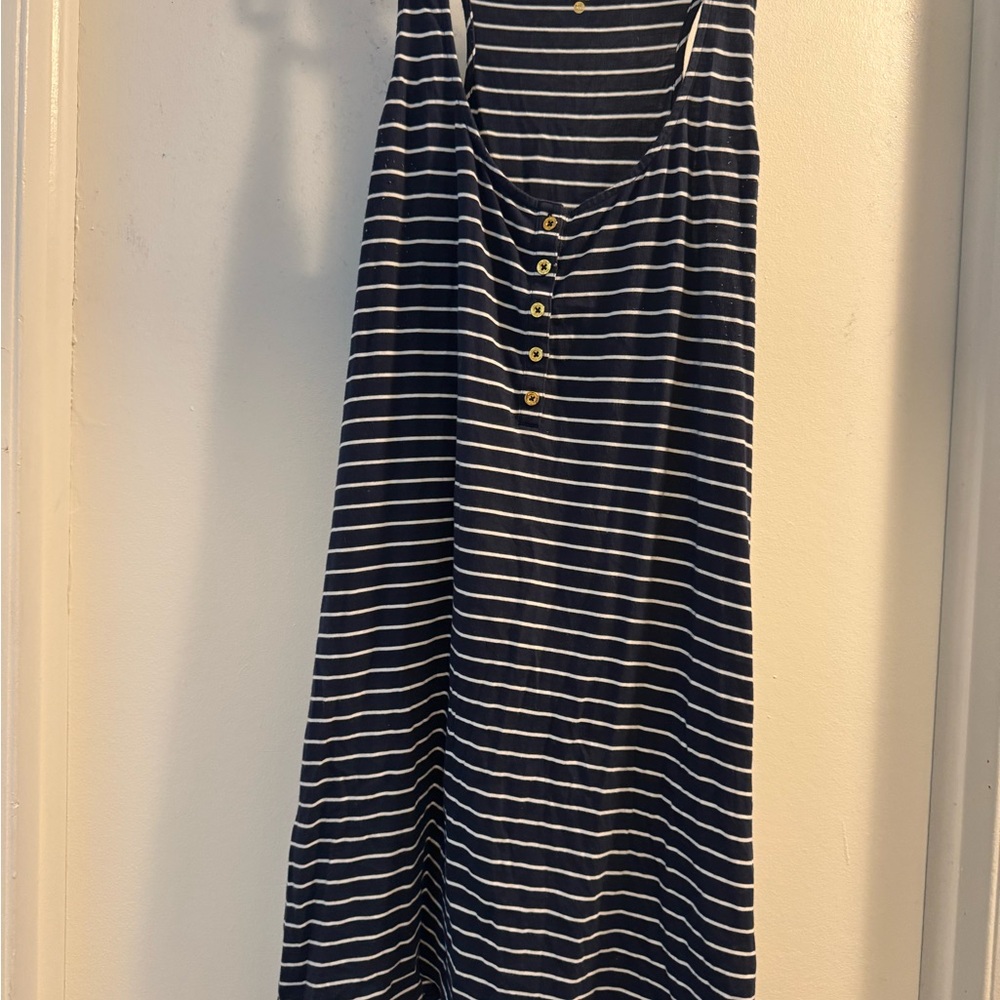 XL Lilly Pulitzer Navy and White Jennalyn Swing Dress